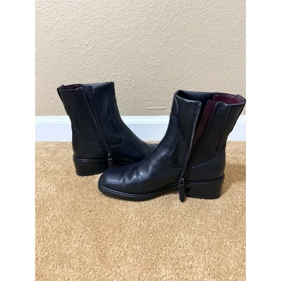 Franco Sarto Womens Gracelyn Ankle Boot Black Sz 8 Leather New - Picture 5 of 8